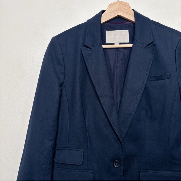Banana Republic Womens 4 Stretch Navy Career Button Blazer - Picture 8 of 15